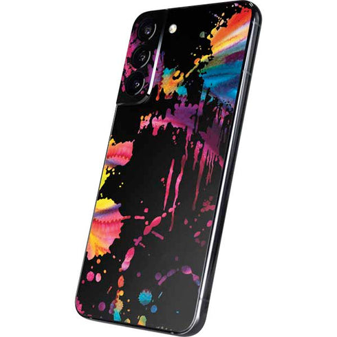 Chromatic Splatter Black Galaxy S22 Plus Skin